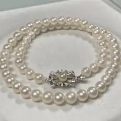 あこや真珠 パールネックレス 6.3mm アコヤ 本真珠