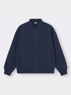 新品　ジーユー　スエットブルゾン　XLサイズ　ネイビー　ブルー