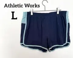 Athletic Works ショートパンツ 水色ネイビー【L】ランニング