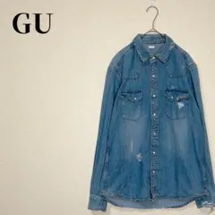 デニムシャツ 長袖 シャツ