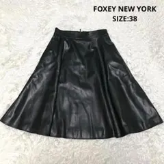 新品✨フォクシー ニューヨーク　膝丈　プリーツスカート フレアスカート　40 2025年最新】FOXEY NEW YORK レディース ひざ丈スカートの人気