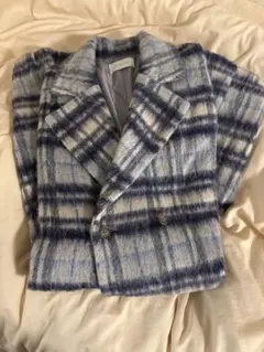 archives チェスターコート 青と白のチェック柄