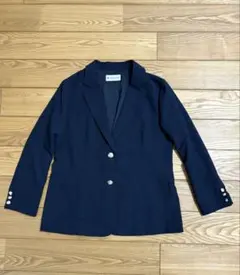 【GLOBAL WORK】ネイビー テーラードジャケット　シルバーボタン