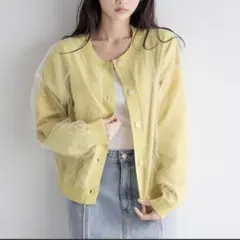 LOWRYSFARM チュールレイヤードカーディガン