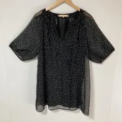 pink adobe ドット柄シースルー半袖シャツのサムネイル