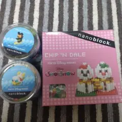 東京ディズニーリゾート nanoblock チップとデール／ミッキー／ドナルド