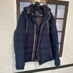 beams Heart メンズダウン　L ネイビー