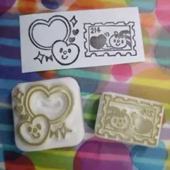 消しゴムはんこ　ハート③