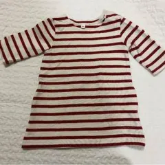 無印良品 ボーダーチュニックワンピース  80