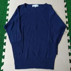 ROPÉ PICNIC ネイビー 八分袖長袖ニット 38