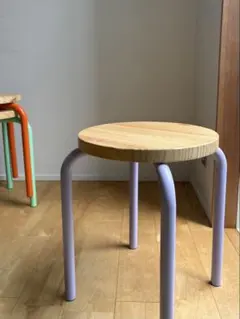 IKEA DOMSTEN ドムステン スツール パープル パイン材のサムネイル