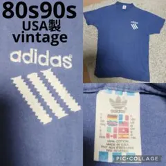 80s90sビンテージアディダス　万国旗タグTシャツ