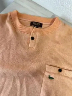 DECOY カモさんワンポイントオレンジ ニット