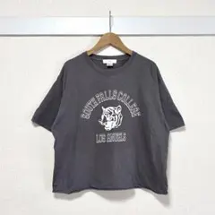 cepo タイガープリントTシャツ M 古着 カレッジロゴ ショート丈 ゆったりのサムネイル