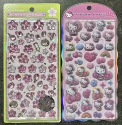 ボンボンドロップ 花型シール & ハローキティ シールセット