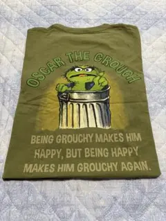 セサミストリート　UT リラックスフィット　XXL オリーブ　オスカー　美品