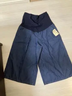 【新品】産後もはけるガウチョパンツ　マタニティ　無印　Lサイズ