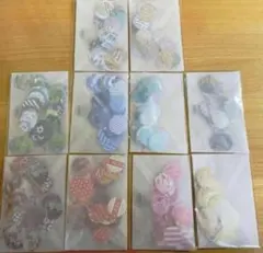 ★セール★海外製 素材 ステッカー カラフル 英字 ドット柄 10種