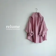 【美品】ジャーナルスタンダードレリューム カラー リネン オーバーサイズシャツ