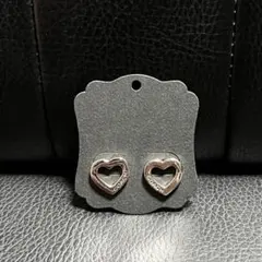 【未使用】COACH コーチ ハート ピアス シルバー シンプルデザイン