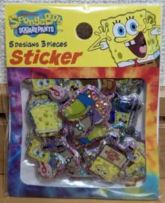 スポンジボブ ぷっくり シール キラキラ ホログラム ステッカー