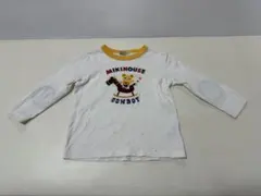 【日本製】ミキハウスMIKI HOUSE 刺繍入りホワイトトレーナー 100cmのサムネイル