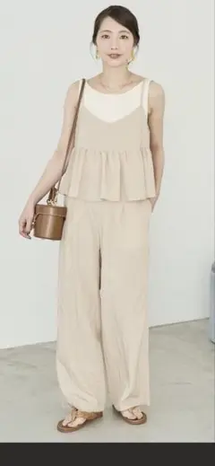 フリークスストア　ワッシャー加工 キャミ パンツ セットアップ