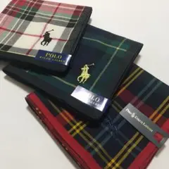 POLO RALPH LAUREN ハンカチ3枚セット(タータンチェック)