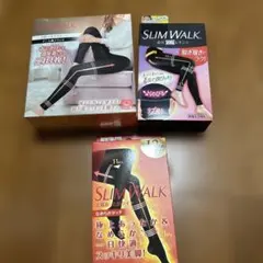 スリムウォーク　24hマルチスキニー　着圧レギンス　あったかタイツ　3点セット