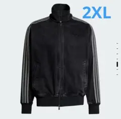 adidas デニム　トラックトップ　ブラック　2XL