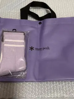 BTSテテ V ⚫︎snow peak韓国 パープルショッパー 靴下　ソックス