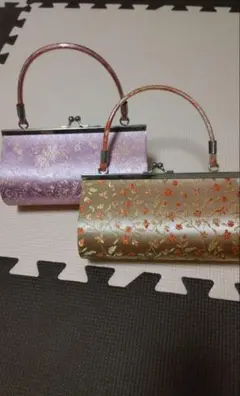 【値下！！】和装用バッグ 2点セット 花柄刺繍