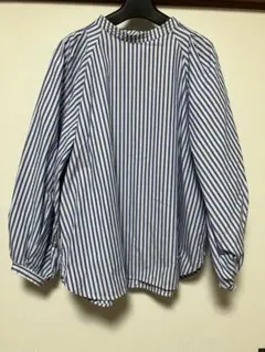 【used】オペーク opaque clip青 白 ストライプ 長袖 シャツ
