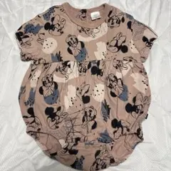 【匿名配送】Disney baby ミニーマウス柄ロンパース 80