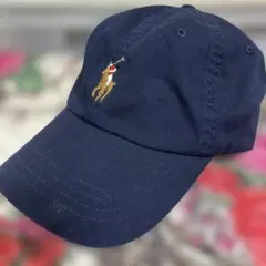 POLO ポロラルフローレン マルチポニー 刺繍 キャップ ネイビー