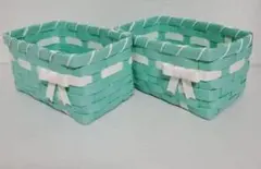 ミントグリーン　小物入れ2個セット