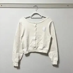 【匿名配送◎】Tina jojun ワッペン付きオフショルスウェット アイボリー