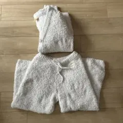 ジェラートピケ　部屋着　長袖長ズボン　ホワイト　ルームウェアセット　美品