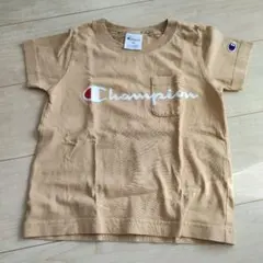 Champion ベージュ Tシャツ ポケット付き　120cm