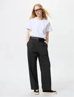 ユニクロ　タックワイドパンツ　M