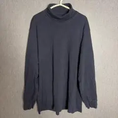 UNIQLO ユニクロ メンズ タートルネック 長袖 カットソー ネイビー XL