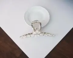 フラワーバンスクリップ ヘアクリップ レディース ゴールド ホワイト お花 花型