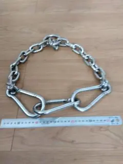 ステンレスチェーン カラビナ3個シャックル3個付き