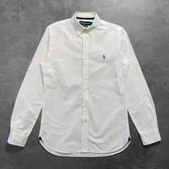 Polo Ralph Lauren ポニー ロゴ 刺繍 BD 白 シャツ S
