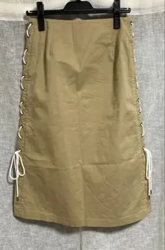 MARECHAL TERRE ベージュ サイドレースアップ タイトスカートのサムネイル