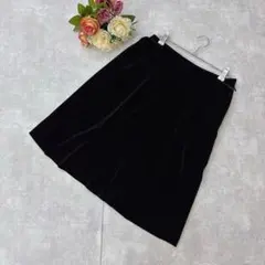 美品✨アスコット 東京スタイル （9）ベロア スカート ひざ丈 黒 フォーマルのサムネイル