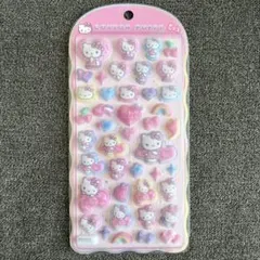 【正規品】サンリオ　キティ　コットンパフィ　ピンク　ヒョウ柄