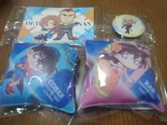 名探偵コナン くら寿司 ビッくらポン！ 缶バッジ&クッションキーホルダーセット
