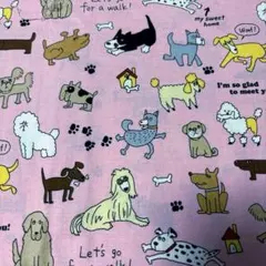 犬柄 プリント生地 ハンドメイド素材