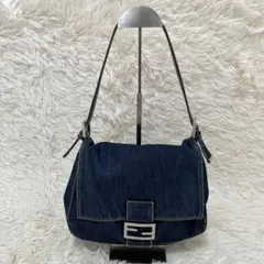 FENDI フェンディ マンマバケット デニム ショルダーバッグ ハンドバッグのサムネイル